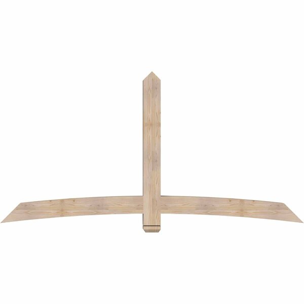 Ekena Millwork Bellingham Smooth Timber Gable Bracket, Douglas Fir, 96"W x 48"H x 5 1/2"D x 5 1/2"F, 12/12 Pitch GBW096X48X0606BEL00SDF - main